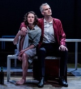 Jessica Brown Findlay and Angus Wright in Oresteia. Photo credit: Manuel Harlan.